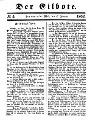 Der Eilbote Samstag 17. Januar 1852