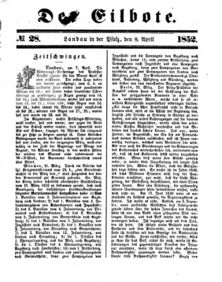 Der Eilbote Donnerstag 8. April 1852