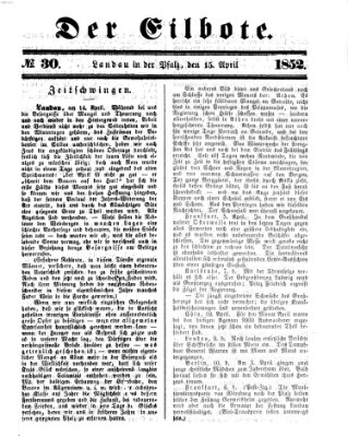 Der Eilbote Donnerstag 15. April 1852