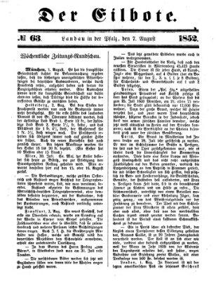Der Eilbote Samstag 7. August 1852
