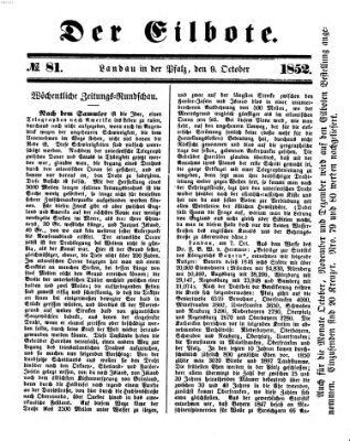 Der Eilbote Samstag 9. Oktober 1852