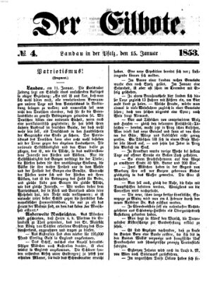 Der Eilbote Samstag 15. Januar 1853