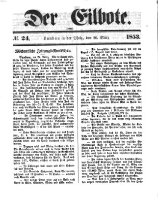 Der Eilbote Samstag 26. März 1853