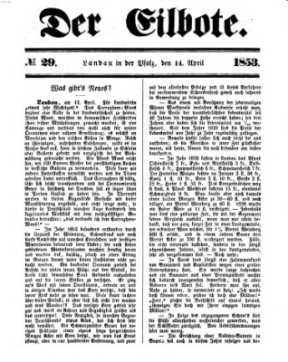 Der Eilbote Donnerstag 14. April 1853