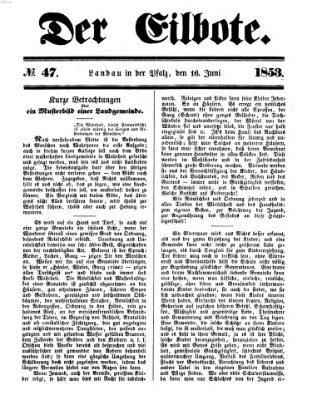 Der Eilbote Donnerstag 16. Juni 1853
