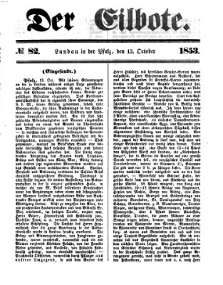 Der Eilbote Samstag 15. Oktober 1853