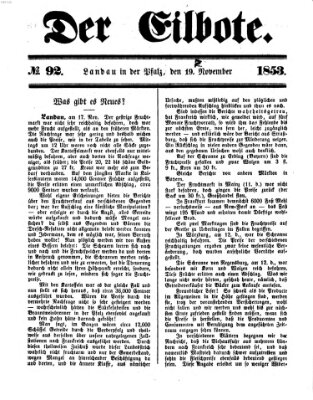 Der Eilbote Samstag 19. November 1853