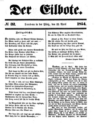 Der Eilbote Samstag 22. April 1854