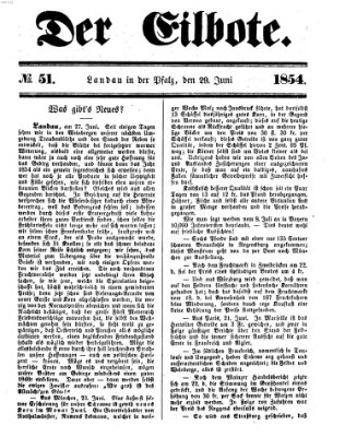 Der Eilbote Donnerstag 29. Juni 1854