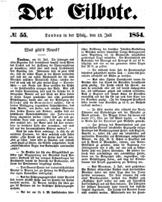 Der Eilbote Donnerstag 13. Juli 1854