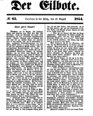 Der Eilbote Donnerstag 17. August 1854