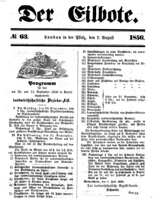 Der Eilbote Donnerstag 7. August 1856