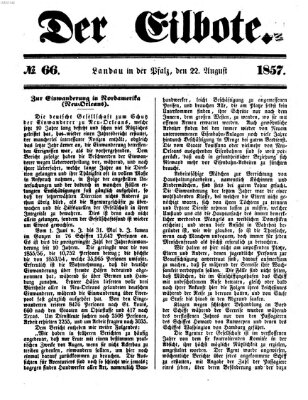 Der Eilbote Samstag 22. August 1857