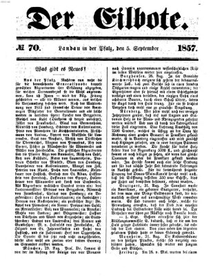 Der Eilbote Samstag 5. September 1857