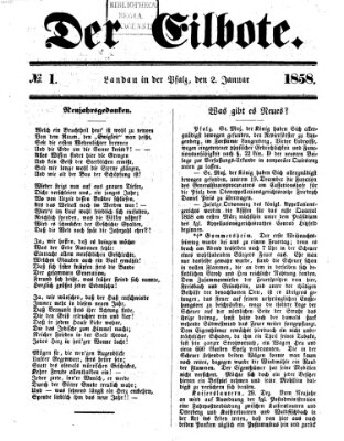 Der Eilbote Samstag 2. Januar 1858