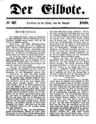 Der Eilbote Donnerstag 26. August 1858