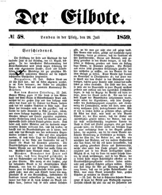 Der Eilbote Donnerstag 28. Juli 1859