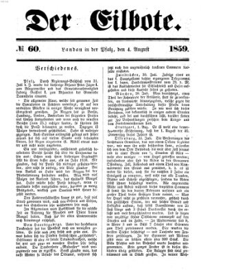 Der Eilbote Donnerstag 4. August 1859