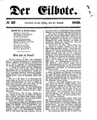 Der Eilbote Samstag 27. August 1859