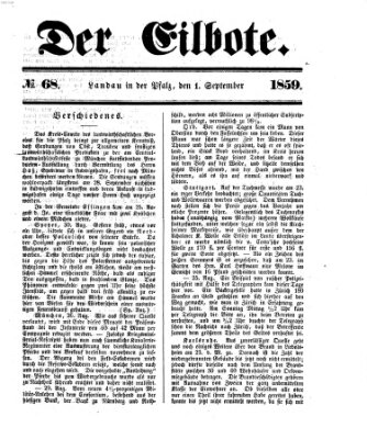 Der Eilbote Donnerstag 1. September 1859