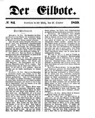 Der Eilbote Donnerstag 27. Oktober 1859