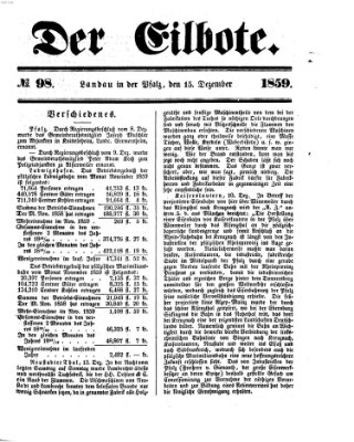 Der Eilbote Donnerstag 15. Dezember 1859