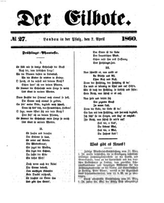 Der Eilbote Samstag 7. April 1860