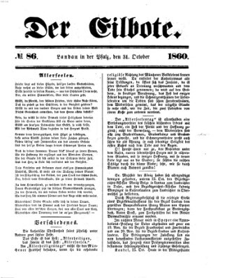 Der Eilbote Mittwoch 31. Oktober 1860