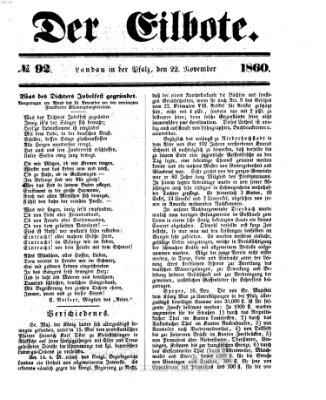 Der Eilbote Donnerstag 22. November 1860