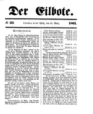 Der Eilbote Donnerstag 21. März 1861
