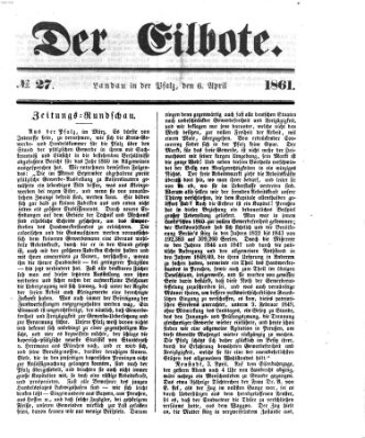 Der Eilbote Samstag 6. April 1861