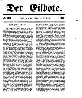 Der Eilbote Samstag 27. April 1861