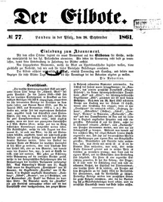 Der Eilbote Samstag 28. September 1861