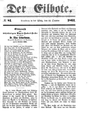 Der Eilbote Samstag 12. Oktober 1861