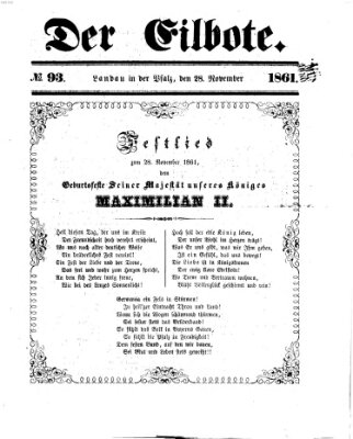 Der Eilbote Donnerstag 28. November 1861