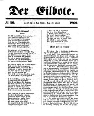 Der Eilbote Samstag 19. April 1862