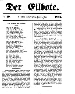 Der Eilbote Donnerstag 31. Juli 1862