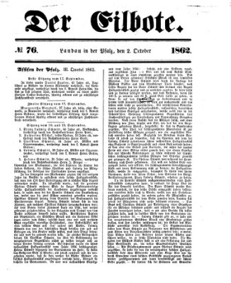 Der Eilbote Donnerstag 2. Oktober 1862
