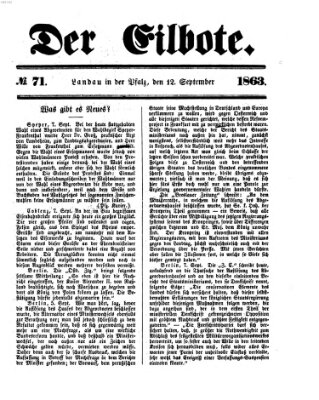 Der Eilbote Samstag 12. September 1863
