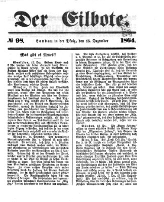 Der Eilbote Donnerstag 15. Dezember 1864