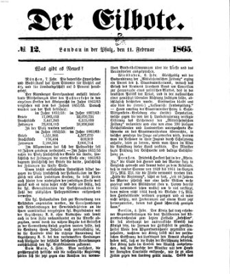 Der Eilbote Samstag 11. Februar 1865