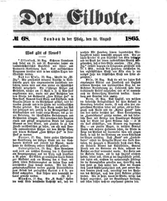 Der Eilbote Donnerstag 31. August 1865