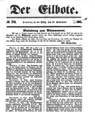 Der Eilbote Donnerstag 27. September 1866