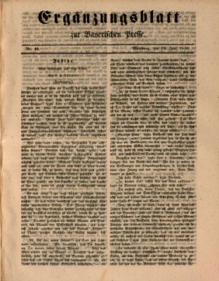 Die Bayerische Presse Mittwoch 19. Juni 1850
