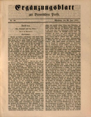 Die Bayerische Presse Samstag 22. Juni 1850