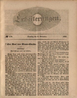 Erheiterungen (Aschaffenburger Zeitung) Samstag 8. November 1845