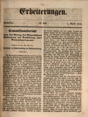 Erheiterungen (Aschaffenburger Zeitung) Samstag 1. April 1848