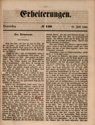 Erheiterungen (Aschaffenburger Zeitung) Donnerstag 27. Juli 1848