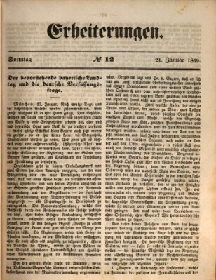 Erheiterungen (Aschaffenburger Zeitung) Sonntag 21. Januar 1849