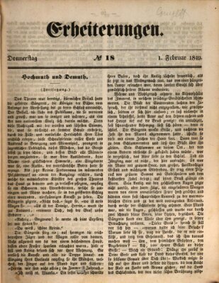 Erheiterungen (Aschaffenburger Zeitung) Donnerstag 1. Februar 1849